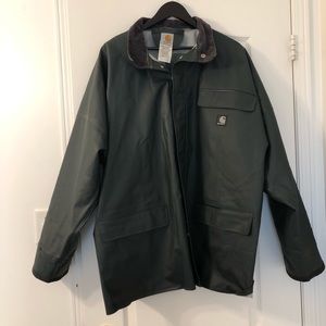 Carhartt green rain jacket